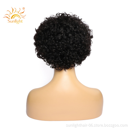 Sunlight 13x2 lace front human wig Hairline Lace Frontal Pieces Front Style Cheap Price Bob Razor Pixie Cut Short Hair Wig